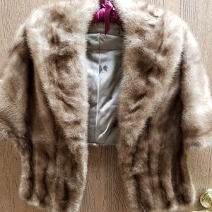 *LAZARUS* Vintage Real Mink Fur Wrap $220